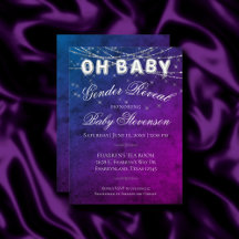 Oh Baby String Light | Lila Ombre Baby Balloon