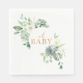 Oh Baby Succulent Baby Dusche Napkins Serviette