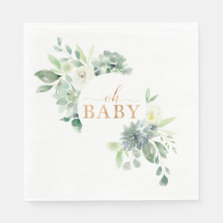 Oh Baby Succulent Baby Dusche Napkins Serviette