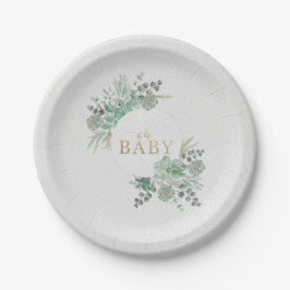 Oh Baby Succulent Baby Dusche Papiertüte Dekoratio Pappteller