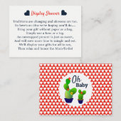 Oh Baby Succulent Cactus Niedlich Dusche Display Begleitkarte (Vorne/Hinten)