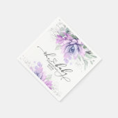 Oh Baby Succulents Silver Greenery Baby Dusche Serviette (Ecke)