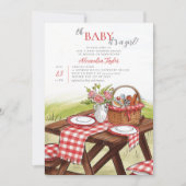 Oh Baby Summer Picnic Park Fun Niedliche Girl Dusc Einladung (Vorderseite)