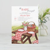 Oh Baby Summer Picnic Park Fun Niedliche Girl Dusc Einladung (Stehend Vorderseite)