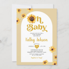 Oh Baby Sunflowers Arch Boho Baby Dusche Einladung
