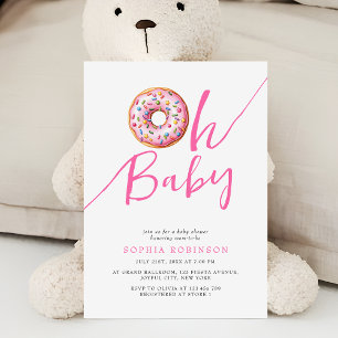 Oh Baby Sweet Donuts Minimalistisch Girl Baby Dusc Einladung