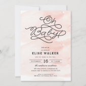 Oh Baby, Sweet Pink Baby Dusche Einladung (Vorderseite)