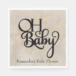 Oh Baby Tan Foil Babydusche Mittagessen Napkin Serviette