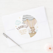 Oh Baby Teddy Bear Woodland Neutral Baby Dusche Runder Aufkleber (Umschlag)