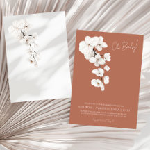 Oh Baby Terracotta White Orchids Babydusche