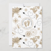 Oh Baby Travel Baby Dusche Einladung (Rückseite)