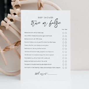 Oh Baby True oder False Baby Shooting Game Card Einladung