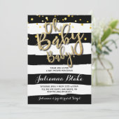 Oh Baby Twins Baby Shower Einladung (Stehend Vorderseite)