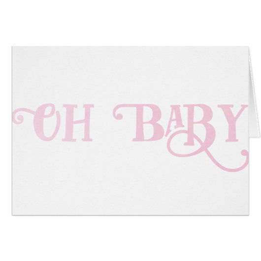 Oh Baby TYPOGRAPHY Pink Girly Girl (Vorderseite (Horizontal))