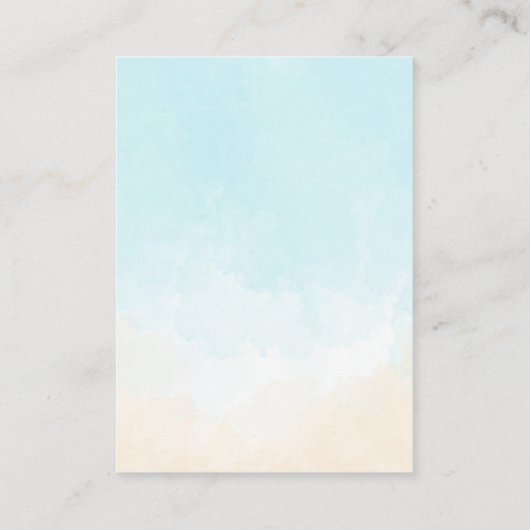 Oh Baby Under Sea Baby Shower Begleitkarte (Rückseite)