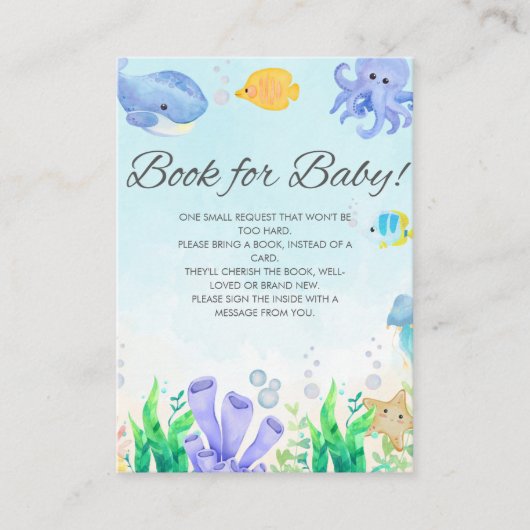 Oh Baby Under Sea Baby Shower Begleitkarte (Vorderseite)