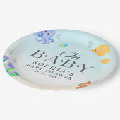 Oh Baby Under Sea Baby Shower Pappteller (Schrägansicht)