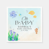 Oh Baby Under Sea Baby Shower Serviette (Vorderseite)