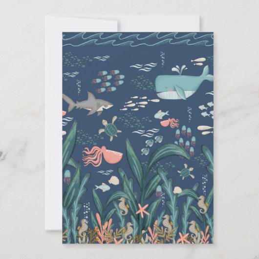 Oh Baby unter dem Sea Baby Shower Bingo Game Einladung (Rückseite)