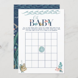Oh Baby unter dem Sea Baby Shower Bingo Game Einladung