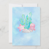 Oh Baby unter der Sea Baby Dusche Einladung (Rückseite)