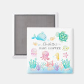 Oh Baby unter der Sea Baby Dusche Magnet (Vorderseite/Rückseite)