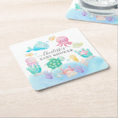 Oh Baby unter der Sea Baby Dusche Rechteckiger Pappuntersetzer (angewinkelt)