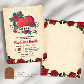 Oh Baby Vintag Tattoo Heart Baby Dusche Einladung