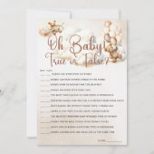 OH BABY WAHRE ODER FALSE Baby Dusche Spiel Niedlic Einladung (Vorderseite)