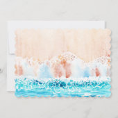 Oh Baby Watercolor Beach Baby Dusche Einladung (Rückseite)