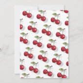 Oh Baby Watercolor Cherry Baby Dusche Einladung (Rückseite)