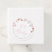 Oh Baby Watercolor Pink Girl Babydusche Geschenkanhänger (Beispiel)