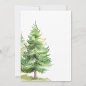 Oh Baby Watercolor Woodland Teddy Bear Babydusche Einladung (Rückseite)