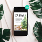 Oh Baby Watercolor Woodland Teddy Bear Babydusche Einladung