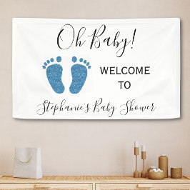 Oh Baby Welcome Boy Baby Dusche Banner