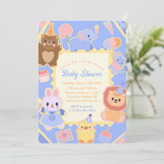 Oh Baby Wild Delight Einladung (Stehend Vorderseite)