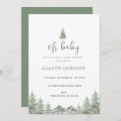 Oh Baby Wild One Mountain Baby Dusche Einladung (Vorne/Hinten)