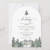 Oh Baby Wild One Mountain Boy Baby Shower Arch Einladung (Vorderseite)