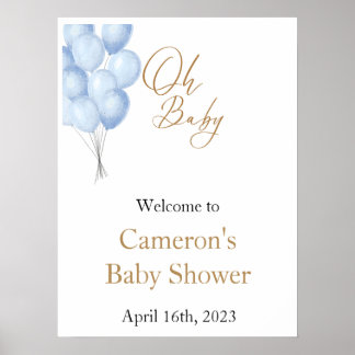 Oh Baby Willkommensschild Poster