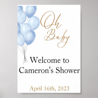 Oh Baby Willkommensschild Poster