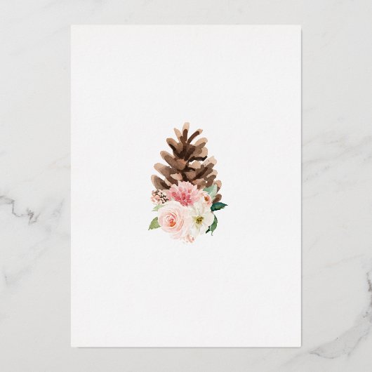 Oh Baby Winter Girl Baby Shower Folieneinladung (Rückseite)