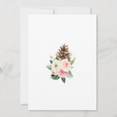 Oh Baby Winter Pink Girl Babydusche Einladung (Rückseite)