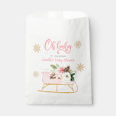 Oh Baby Winter Pink Girl Babydusche Geschenktütchen (Vorderseite)