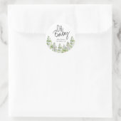 Oh Baby Winter Wald Babydusche Gunst Aufkleber (Tasche)