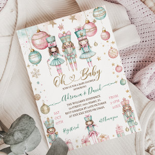 Oh Baby Winter Weihnachts-Baby-Party Einladung