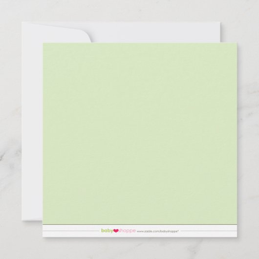 Oh, Baby! Wirble Kinderdusche Einladung (Minze) (Rückseite)