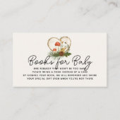 Oh Baby Wood Slice Fall Babydusche Buchanfrage Begleitkarte (Vorderseite)