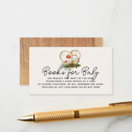 Oh Baby Wood Slice Fall Babydusche Buchanfrage Begleitkarte
