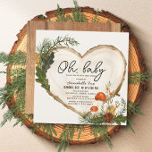 Oh Baby Wood Slice Mushroom Baby Dusche by Mail Einladung