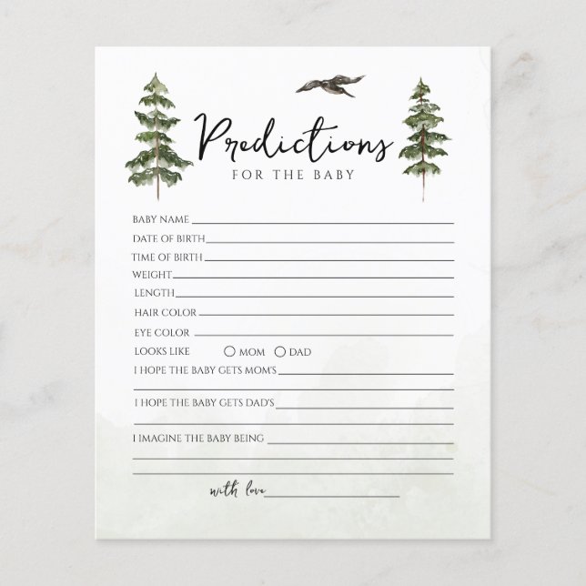 Oh Baby Woodland Wasserfarbe Vorhersage Kinderspie (Vorderseite)